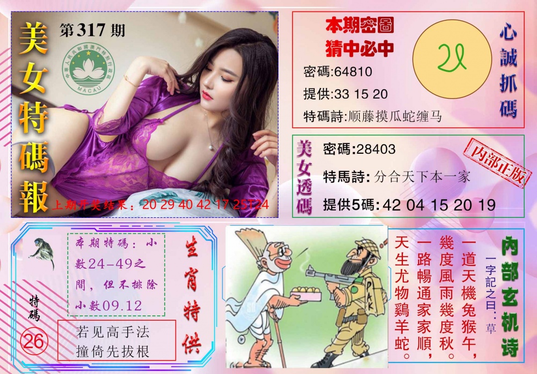 317期美女特码报[图]